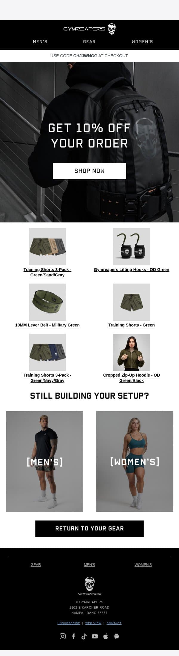 Final Reminder: 10% Off email from Gymreapers screenshot