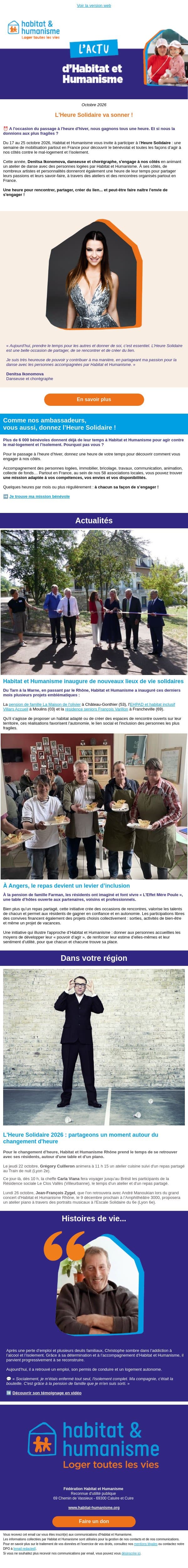 labibdi Et si vous passiez à l'Heure Solidaire ? email from Habitats et Humanisme screenshot