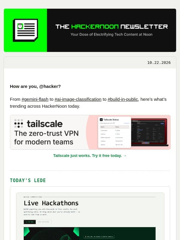 How to Get More Value From a Hackathon Partnership email from Hackernoon