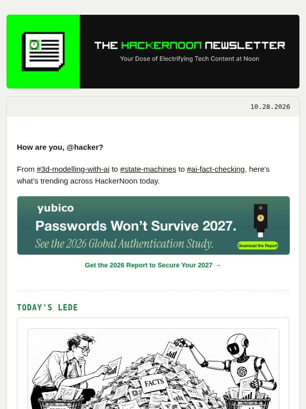 AI Doesnt Have to Make Things Up to Mislead You email from Hackernoon