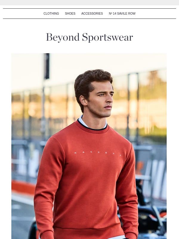 Beyond Sportswear email from Hackett London