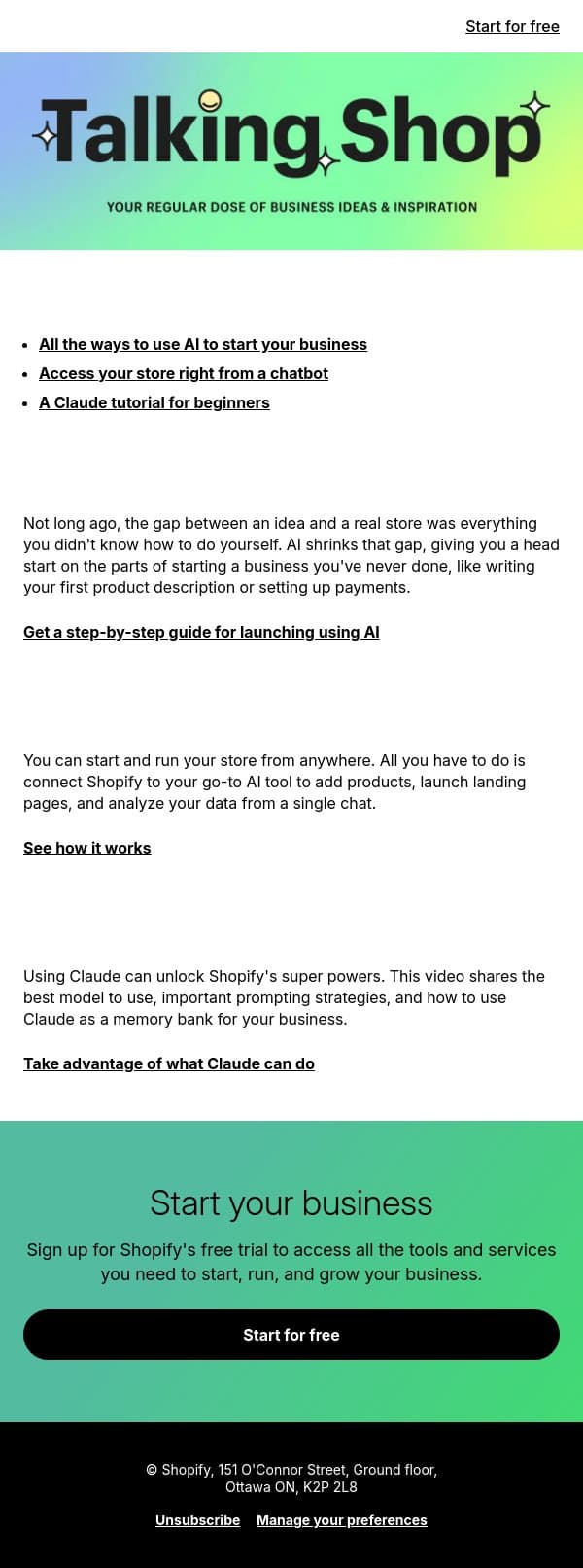 🤖 Start your business from your go-to LLM email from Handshake screenshot