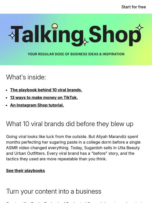 📱 What 10 viral brands did before they blew up email from Handshake