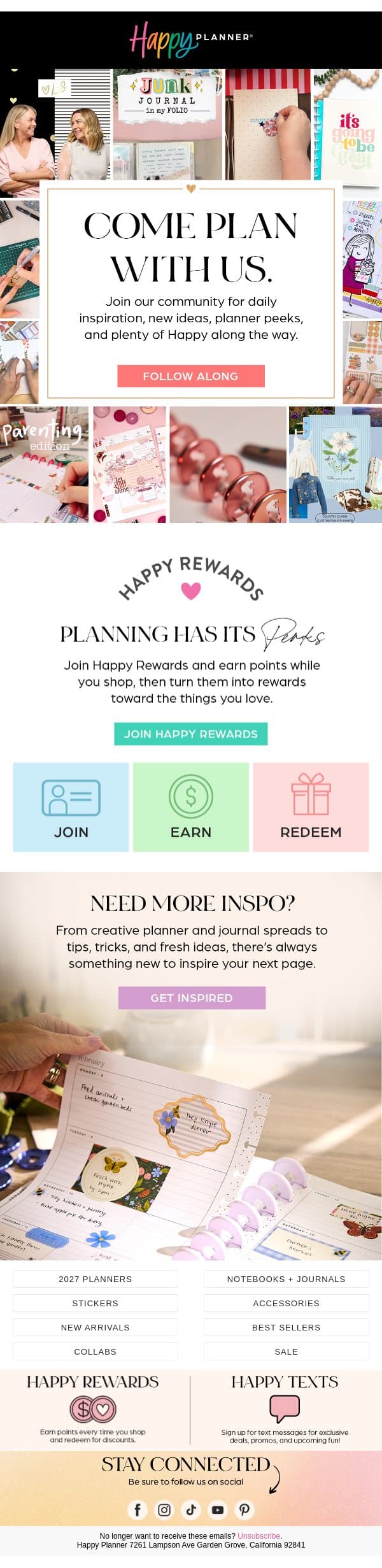 There’s More Happy Waiting for You 🩷 email from Happy Planner screenshot