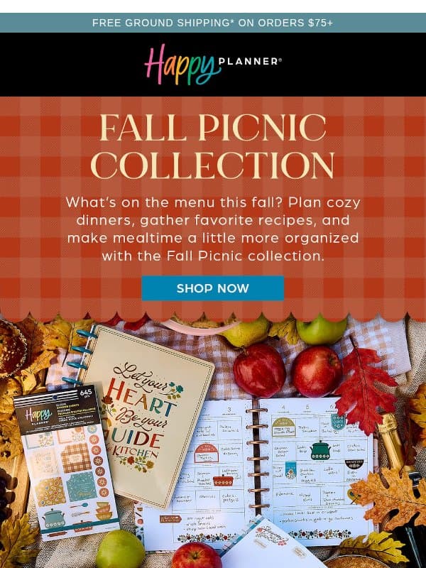 Made for Cozy Fall Meals 🥧 email from Happy Planner