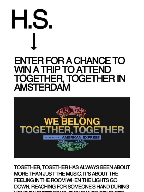 We Belong Together, Together email from Harry Styles