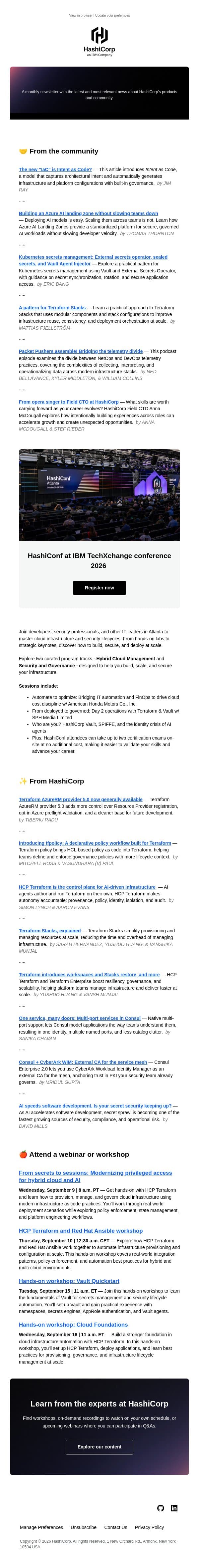 🔒 Kubernetes secrets management w/ Vault email from HashiCorp screenshot