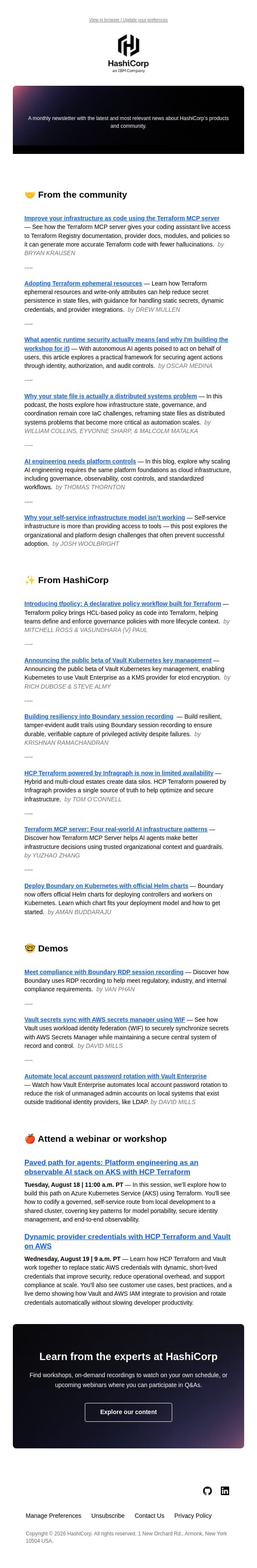 ⚙ Meet tfpolicy: policy as code for Terraform email from HashiCorp screenshot