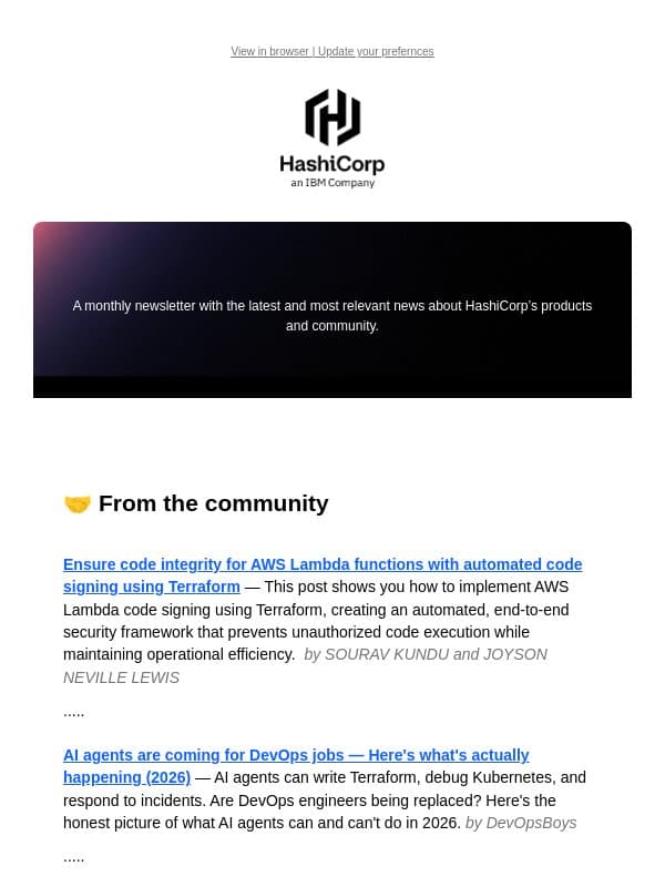 🧩 Scaling Terraform: patterns that hold up email from HashiCorp