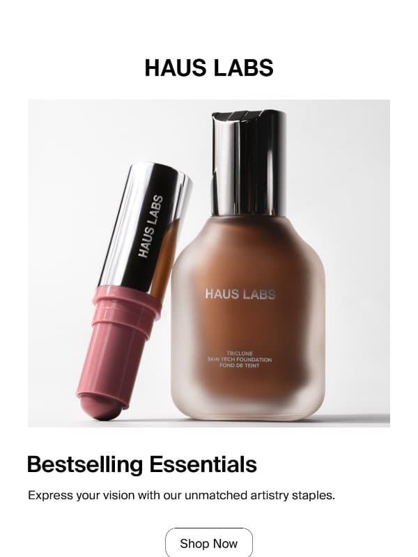 Clean Beauty Artistry Essentials email from Haus Labs