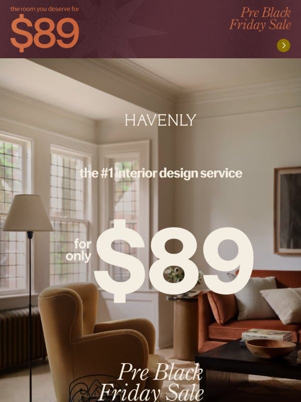 Unlock your design destiny email from Havenly