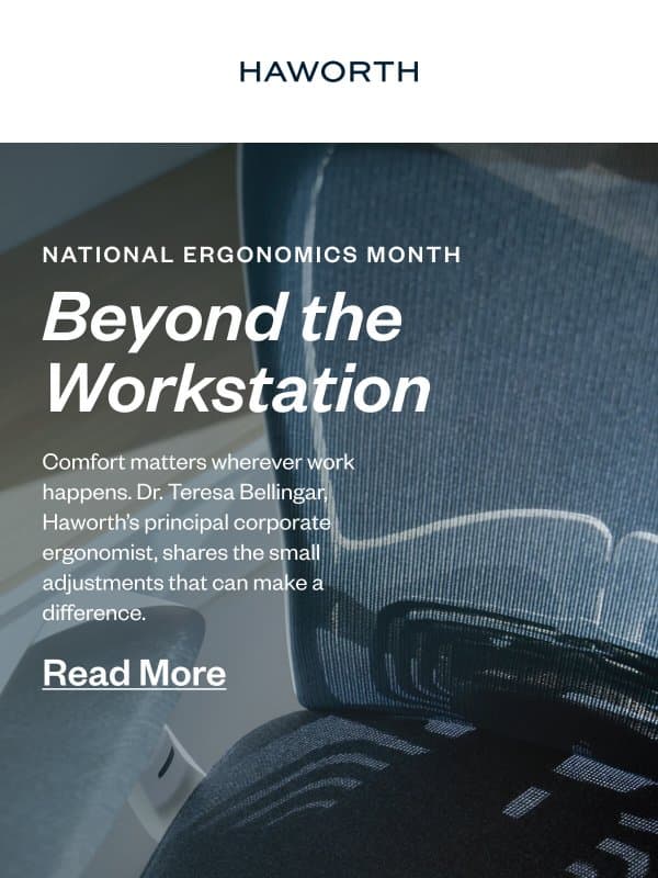 The National Ergonomics Month Edit email from Haworth
