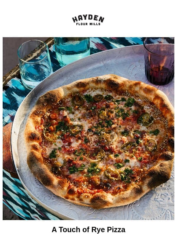 Maurizio Leo's rye pizza email from Hayden Flour Mills