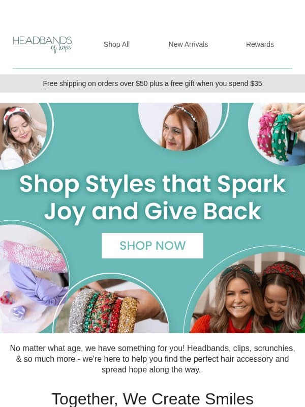 Transform your look, transform a life! 💖 email from Headbands of Hope