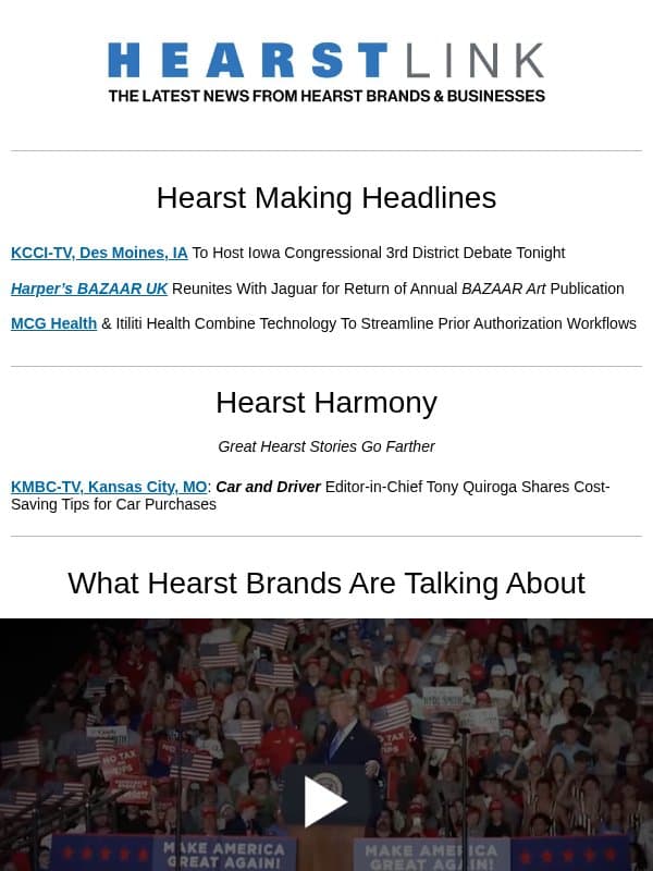 Trump's Midterm Campaign l New York Climate Change Superfund Act email from Hearst Communications