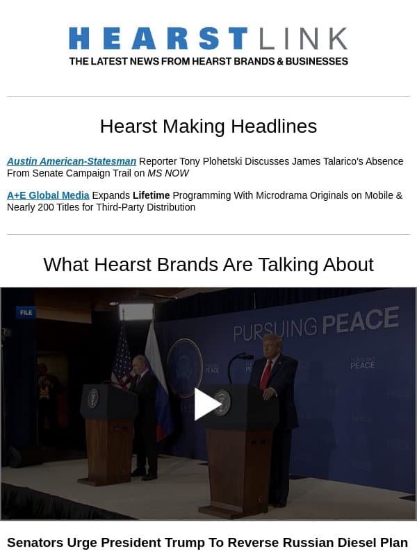Russian Diesel Plan l Hurricane Isaias Aftermath email from Hearst Communications