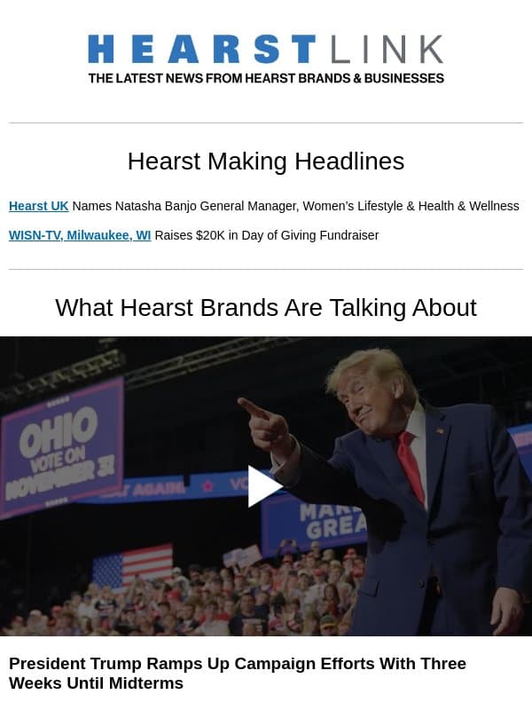 Trump Ohio Rally l New York Immigrant Health Coverage email from Hearst Communications