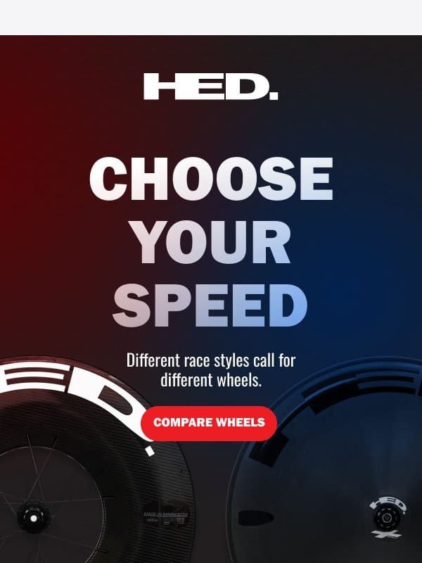 Choosing Your Fastest Setup email from HED Cycling