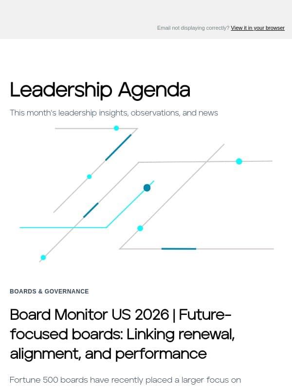 Leadership Agenda | May 2026 email from Heidrick & Struggles