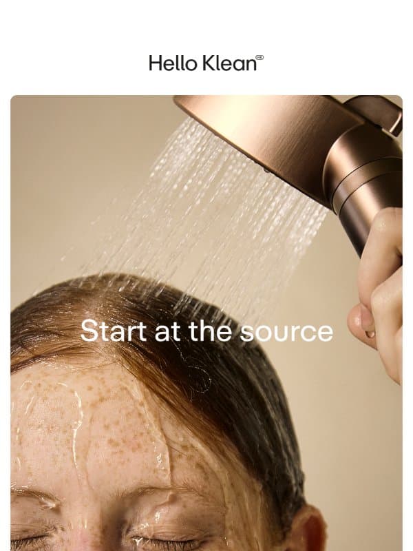 Blame your water, not your hair and skin email from Hello Klean