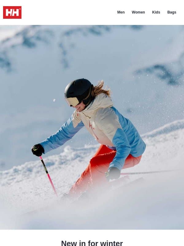 Ready for that first run? email from Helly Hansen