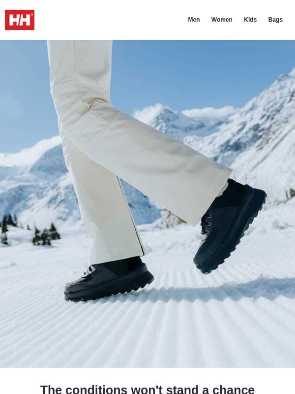 Dry feet all fall and winter? Yes, please! email from Helly Hansen