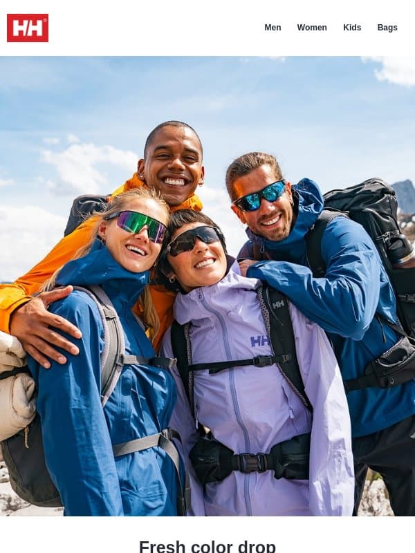 Bolder. Brighter. New. email from Helly Hansen