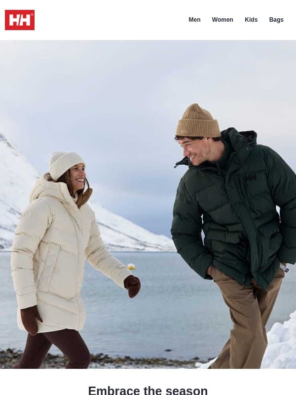 Find your warmth email from Helly Hansen
