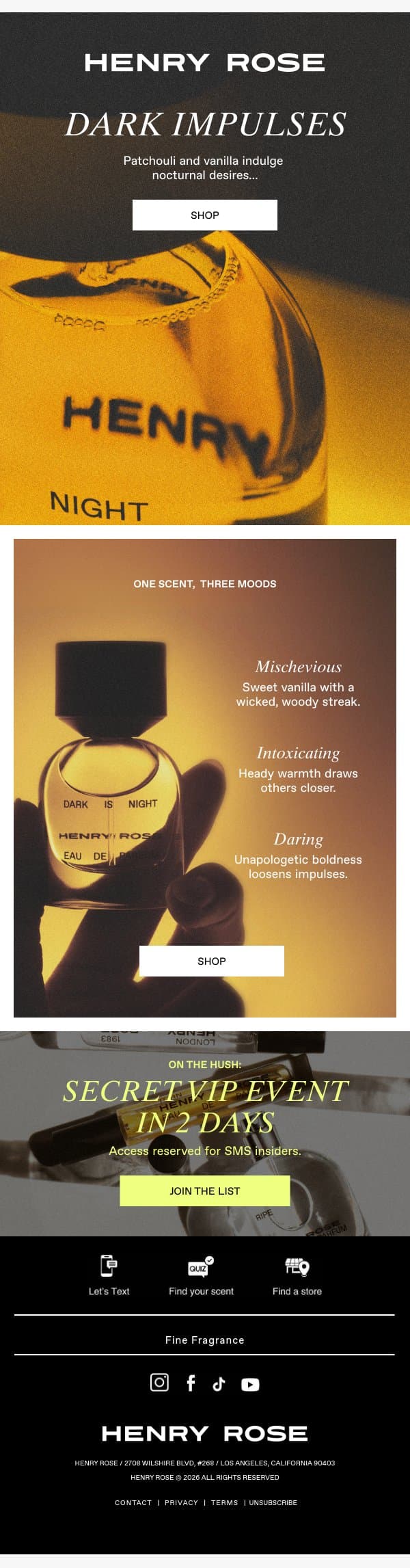 Give in... email from Henry Rose screenshot