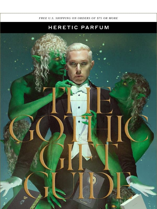 GOTHIC GIFT GUIDE 2026 email from Heretic