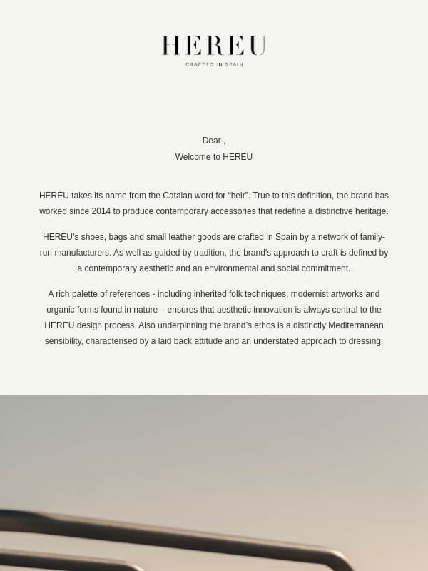 Welcome to HEREU email from Hereu