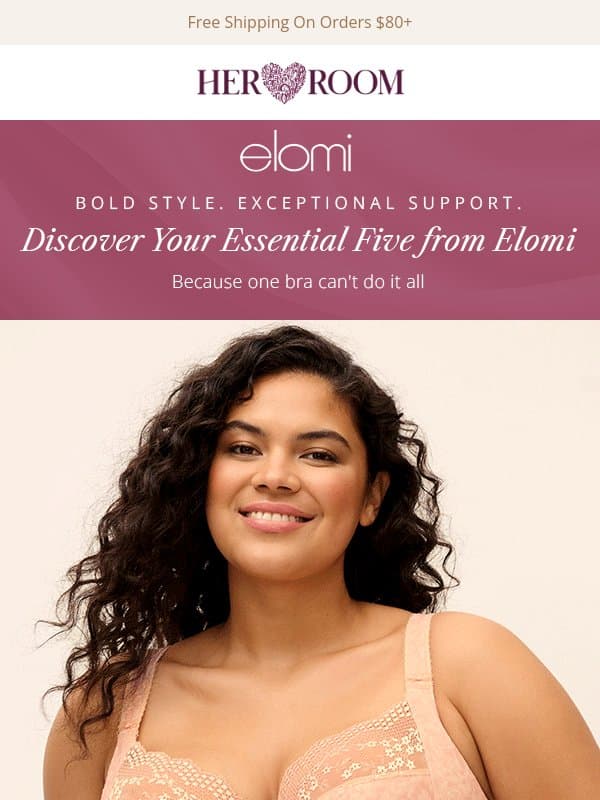5 Must-Have Bras from Elomi email from HerRoom
