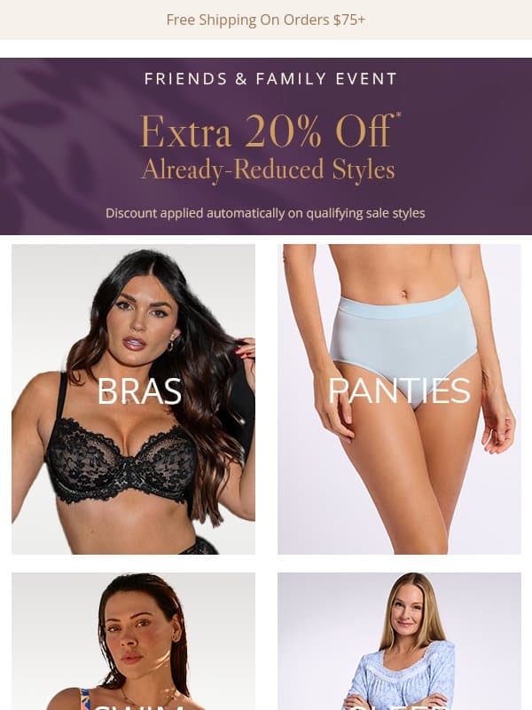 Already Reduced + Extra 20% Off email from HerRoom