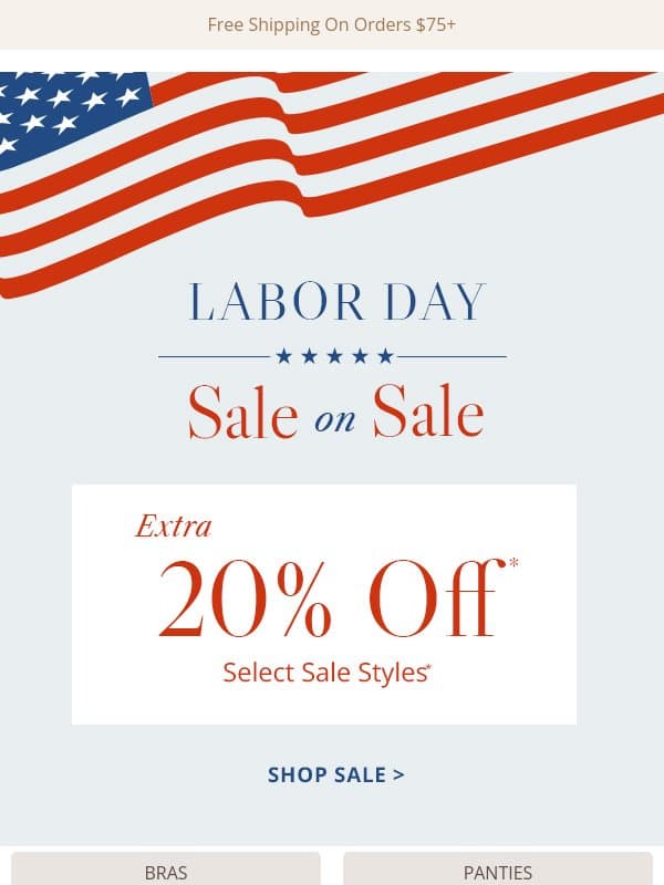 Sale on Sale: Extra 20% Off email from HerRoom