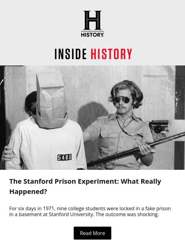 The Dark Truth Behind the Stanford Prison Experiment email from History