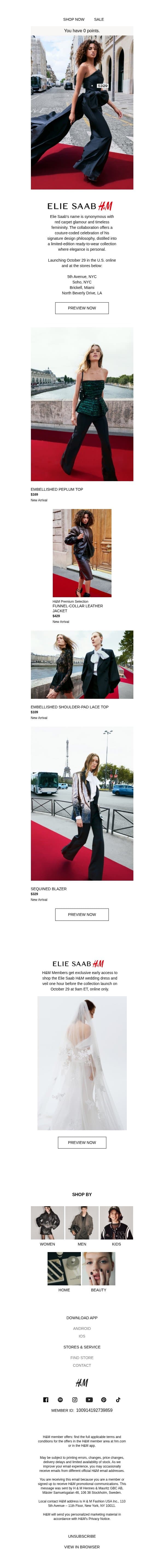 Unveil the new designer collab email from H&M Kids screenshot