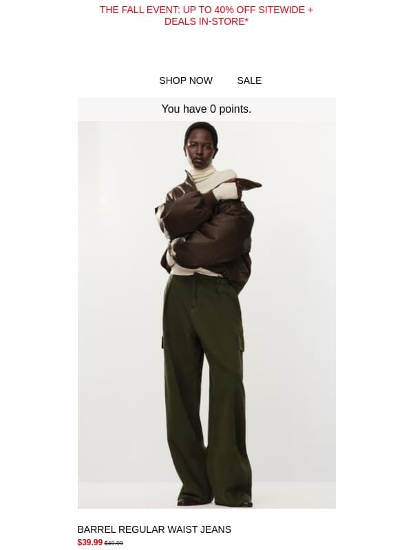 The new utility email from H&M Kids