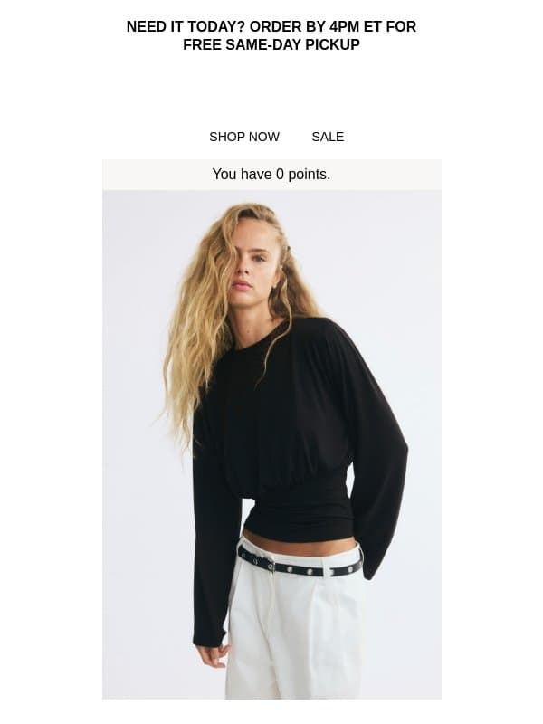 Last day: 15% off $100 or 20% off $125 email from H&M Kids