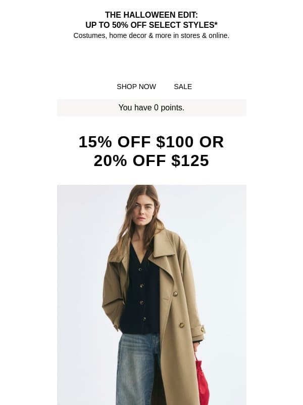 15% off or 20% off this weekend email from H&M Kids