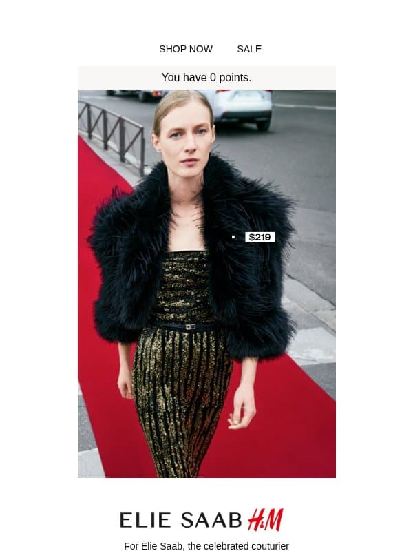 Elie Saab H&M is here email from H&M Kids