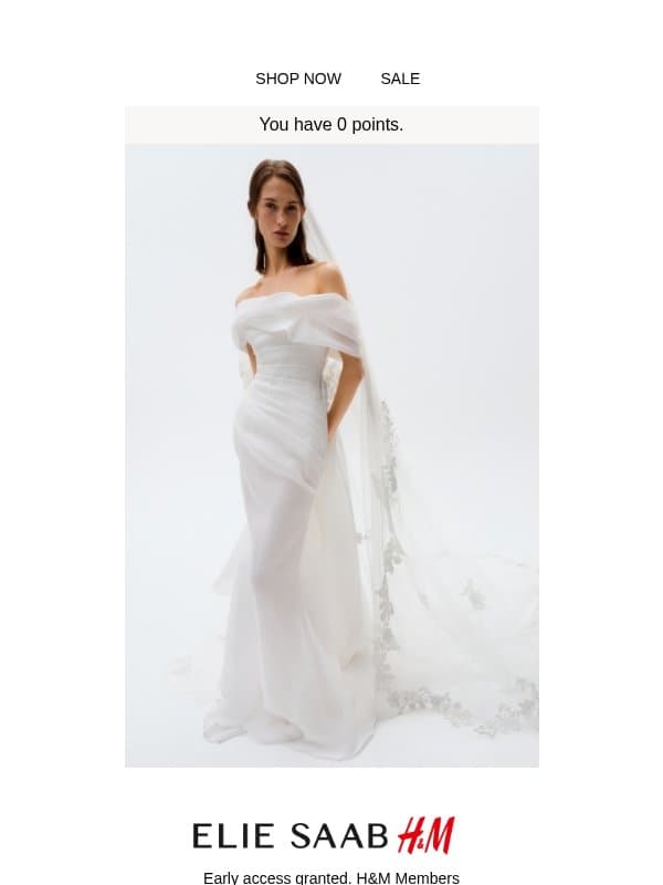 It's time: Elie Saab H&M early access email from H&M Kids