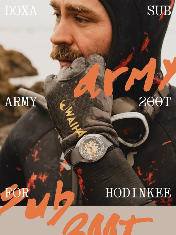 The DOXA SUB Army 200T For Hodinkee Limited Edition email from Hodinkee
