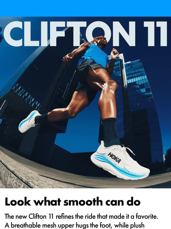 Introducing Clifton 11 email from Hoka One One
