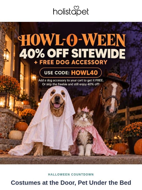 40% OFF Pet CBD: Calm Before the Knocks email from HolistaPet