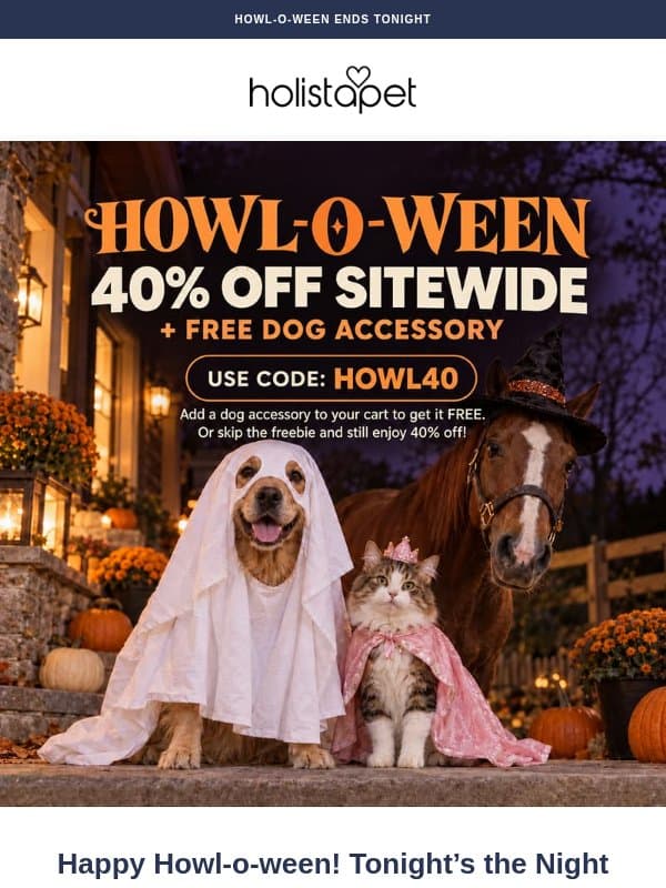 Happy Halloween! 40% OFF Pet CBD π email from HolistaPet