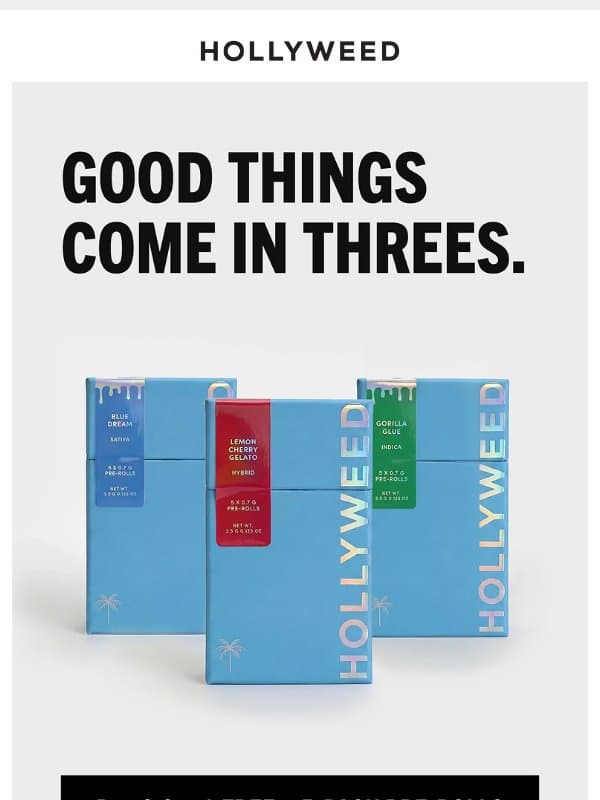 FREE 5-pack? We got you. email from Hollyweed