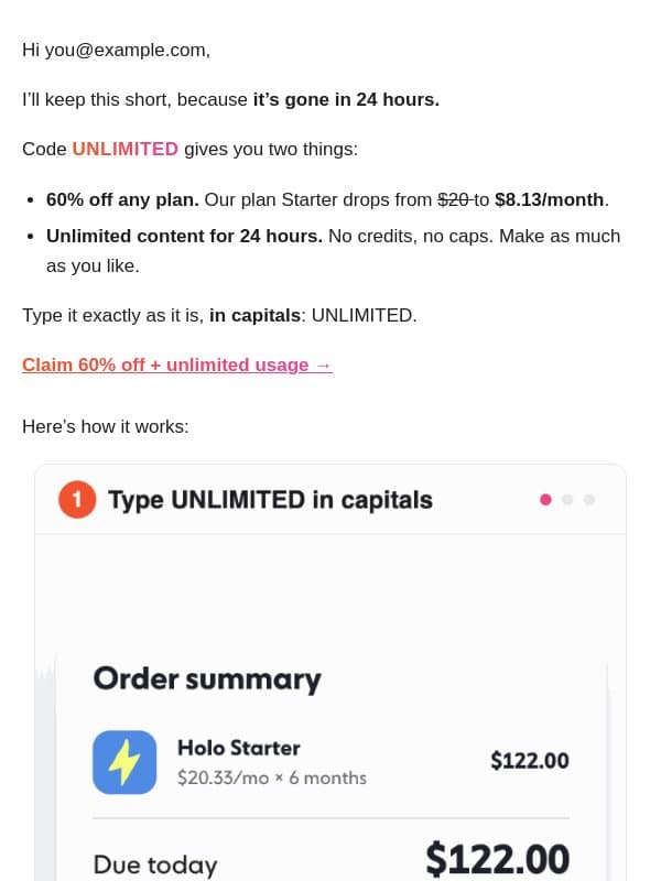 8.13? 💵 email from Holo