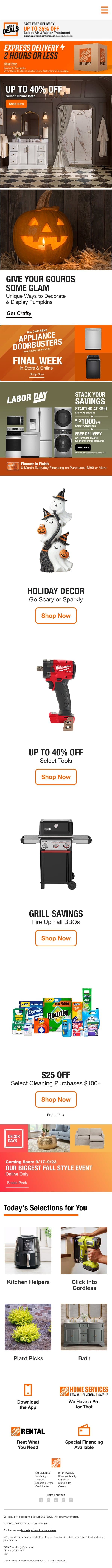 Up to 40% Off ➔ Bath Must-Haves Inside email from Home Decorators Collection screenshot