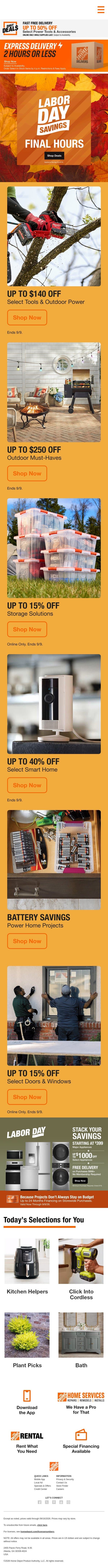 ⭕ These Savings End Tonight ⭕ email from Home Decorators Collection screenshot