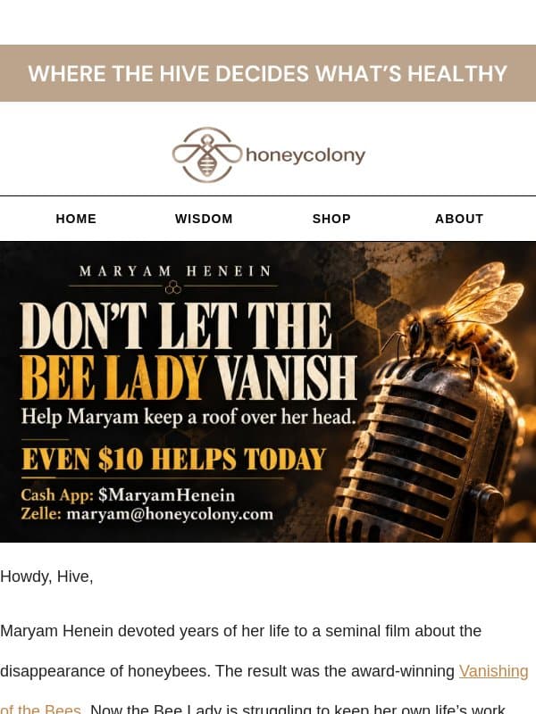 She's still working. She still dances. email from Honey Colony